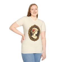 Load image into Gallery viewer, Cameo Portrait T-Shirt — Vintage Victorian Lady Frame Tee