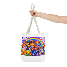 Load image into Gallery viewer, Colorful Mascot Rainbow Tote Bag — El Paso Mascots Edition in that style we all used to love wink wink