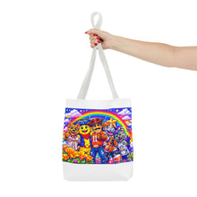 Load image into Gallery viewer, Colorful Mascot Rainbow Tote Bag — El Paso Mascots Edition in that style we all used to love wink wink
