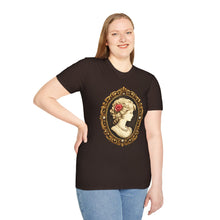 Load image into Gallery viewer, Cameo Portrait T-Shirt — Vintage Victorian Lady Frame Tee