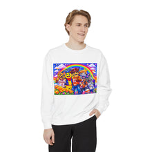 Load image into Gallery viewer, Rainbow Crewneck Sweatshirt — Playful El Paso Mascots Edition Like that brand you used to love wink wink