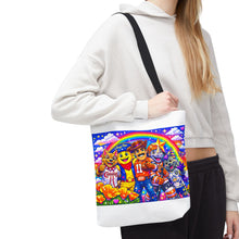Load image into Gallery viewer, Colorful Mascot Rainbow Tote Bag — El Paso Mascots Edition in that style we all used to love wink wink