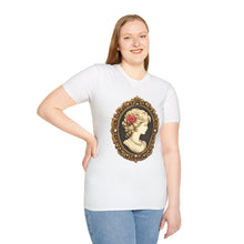 Load image into Gallery viewer, Cameo Portrait T-Shirt — Vintage Victorian Lady Frame Tee