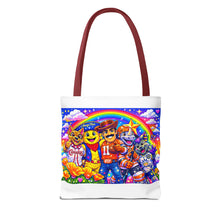 Load image into Gallery viewer, Colorful Mascot Rainbow Tote Bag — El Paso Mascots Edition in that style we all used to love wink wink