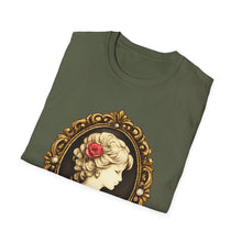 Load image into Gallery viewer, Cameo Portrait T-Shirt — Vintage Victorian Lady Frame Tee
