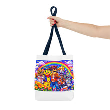Load image into Gallery viewer, Colorful Mascot Rainbow Tote Bag — El Paso Mascots Edition in that style we all used to love wink wink