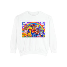 Load image into Gallery viewer, Rainbow Crewneck Sweatshirt — Playful El Paso Mascots Edition Like that brand you used to love wink wink