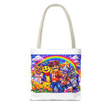 Load image into Gallery viewer, Colorful Mascot Rainbow Tote Bag — El Paso Mascots Edition in that style we all used to love wink wink