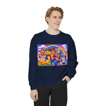 Load image into Gallery viewer, Rainbow Crewneck Sweatshirt — Playful El Paso Mascots Edition Like that brand you used to love wink wink