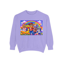 Load image into Gallery viewer, Rainbow Crewneck Sweatshirt — Playful El Paso Mascots Edition Like that brand you used to love wink wink