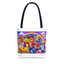 Load image into Gallery viewer, Colorful Mascot Rainbow Tote Bag — El Paso Mascots Edition in that style we all used to love wink wink
