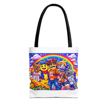 Load image into Gallery viewer, Colorful Mascot Rainbow Tote Bag — El Paso Mascots Edition in that style we all used to love wink wink
