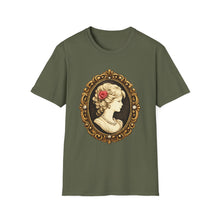 Load image into Gallery viewer, Cameo Portrait T-Shirt — Vintage Victorian Lady Frame Tee
