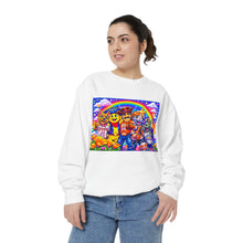 Load image into Gallery viewer, Rainbow Crewneck Sweatshirt — Playful El Paso Mascots Edition Like that brand you used to love wink wink
