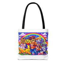 Load image into Gallery viewer, Colorful Mascot Rainbow Tote Bag — El Paso Mascots Edition in that style we all used to love wink wink
