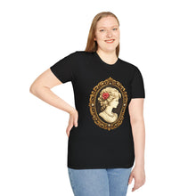 Load image into Gallery viewer, Cameo Portrait T-Shirt — Vintage Victorian Lady Frame Tee
