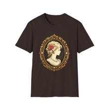 Load image into Gallery viewer, Cameo Portrait T-Shirt — Vintage Victorian Lady Frame Tee
