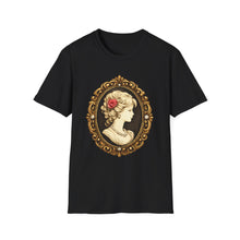 Load image into Gallery viewer, Cameo Portrait T-Shirt — Vintage Victorian Lady Frame Tee
