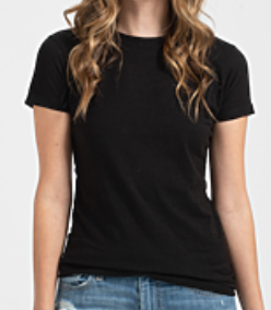 Next Level Black (Women's) Blank T-shirt 60/40